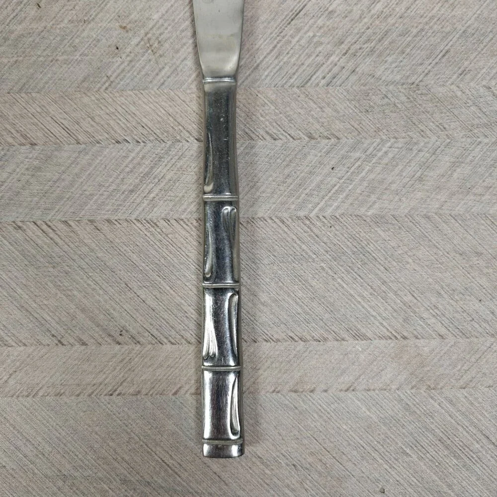 Reed & Barton Rebacraft Stainless Steel Bamboo Dinner Knives Set Of 4